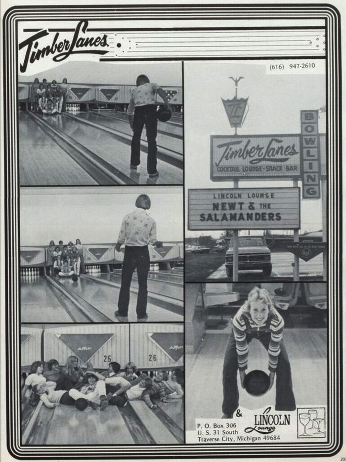 Timber Lanes - 1977 Yearbook Ad